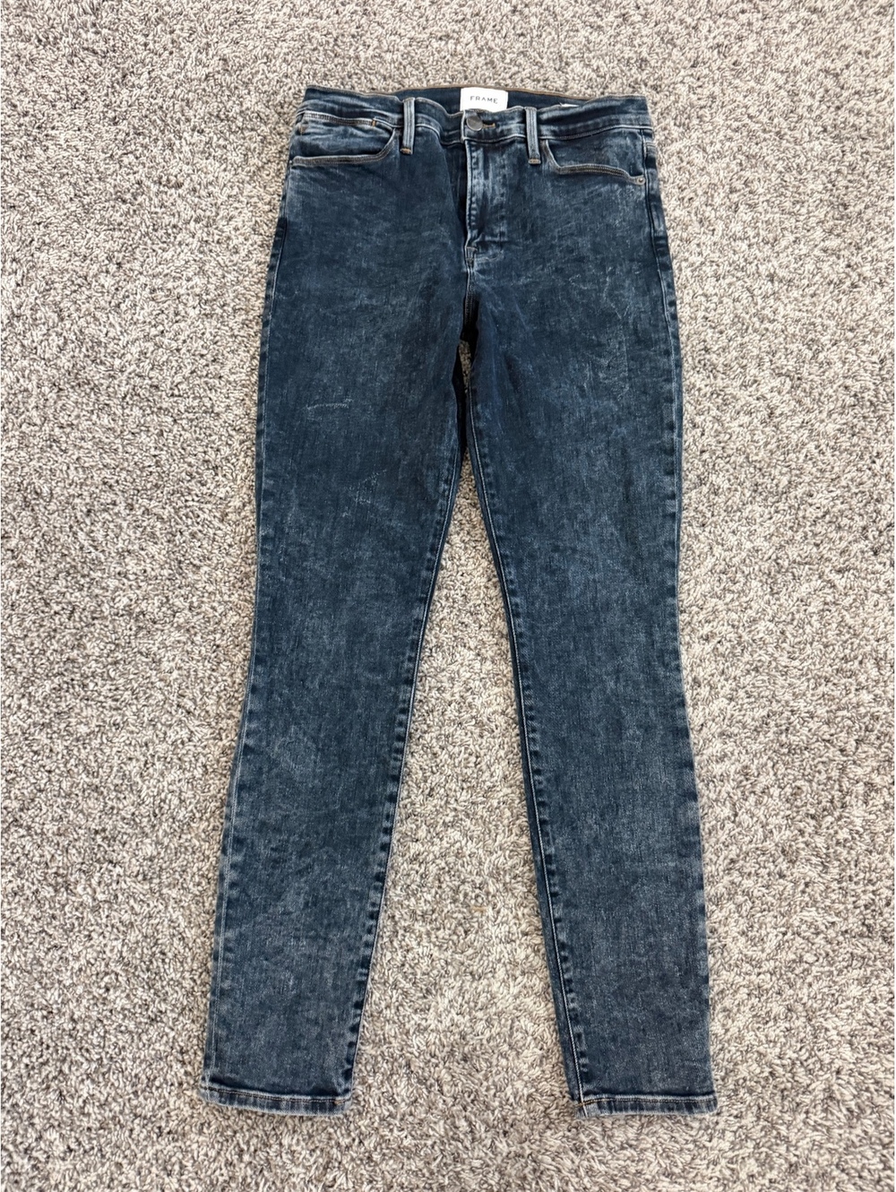 FRAME Gray Tone High Rise Stretch Skinny Jeans Women's Size 30 (US 10)